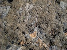 "O Arqueiro", figura rupestre existente na Fraga do Puio em Picote.